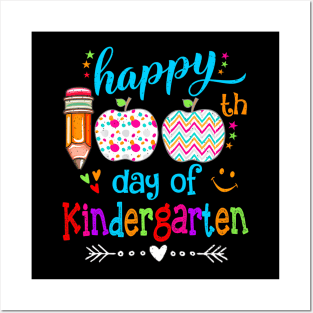 Happy 100Th Day Of School Kindergarten Teacher Or Student Posters and Art